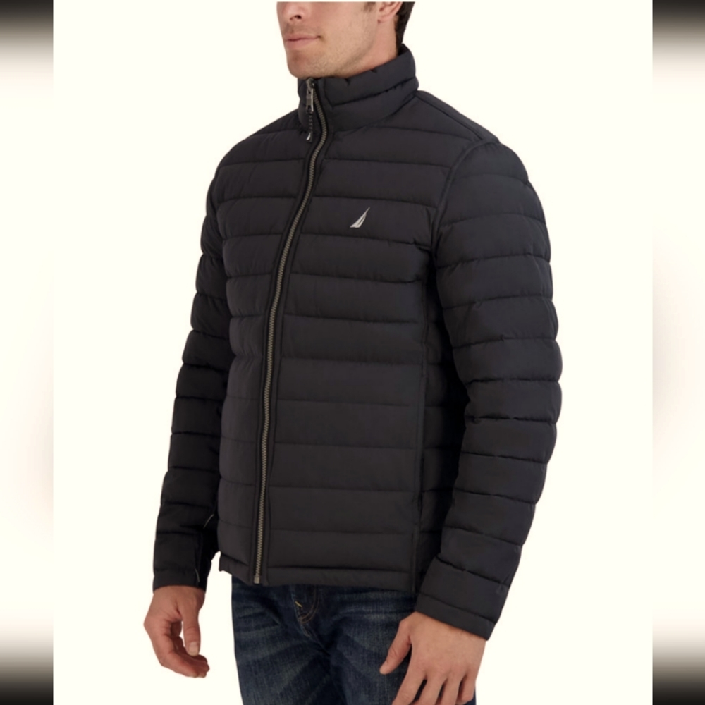 Reversible Camouflage Quilted Stretch Puffer Jacket - Picture 6 of 6